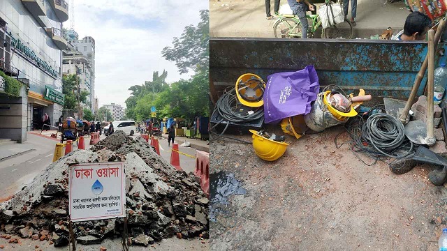 স্বাক্ষর জাল করে রাস্তা খননের অভিযোগে ওয়াসার মালামাল জব্দ করল ডিএসসিসি