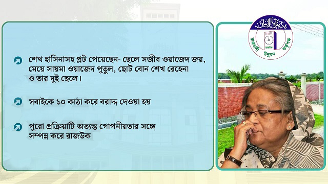 গোপনে পুরো পরিবারের নামে পূর্বাচলে প্লট বরাদ্দ নেন শেখ হাসিনা