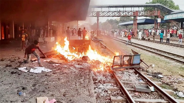 ব্রাহ্মণবাড়িয়ায় বিক্ষোভ ও ভাংচুর